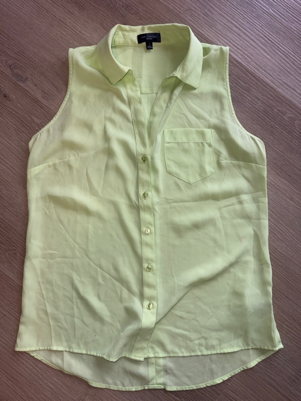 THE LIMITED Ashton Sleeveless Button Down Collared Business Casual Dressy Shirt